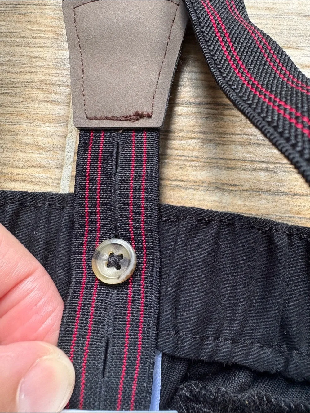 Black Carters Kids' Dress Pants with Stripe Suspenders, Size 12 months
